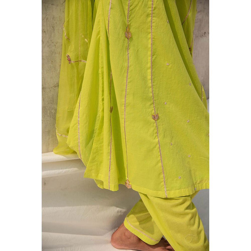 Baise Gaba Green Anoma Divija Lime Green Set
