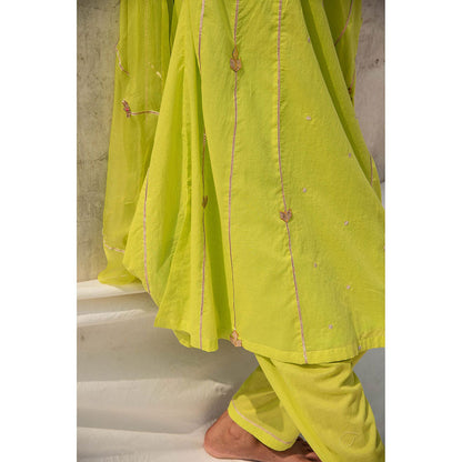 Baise Gaba Green Anoma Divija Lime Green Set
