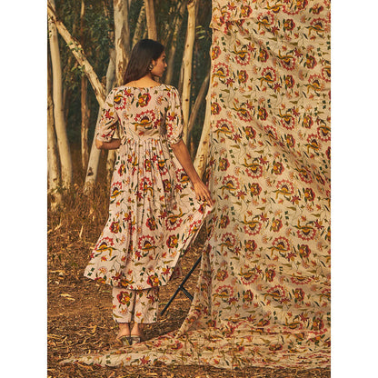 Baise Gaba Grey Gulmohar (Set Of 2)