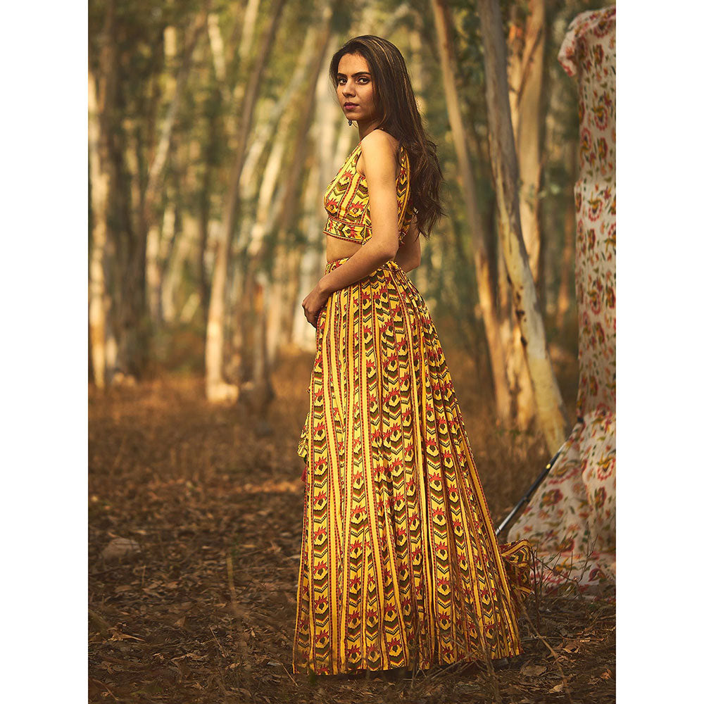 Baise Gaba Yellow Striped Blouse