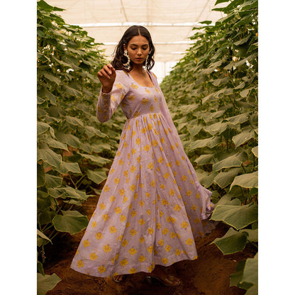 Baise Gaba Lavender Lavender Beauty Anarkali (Set of3)