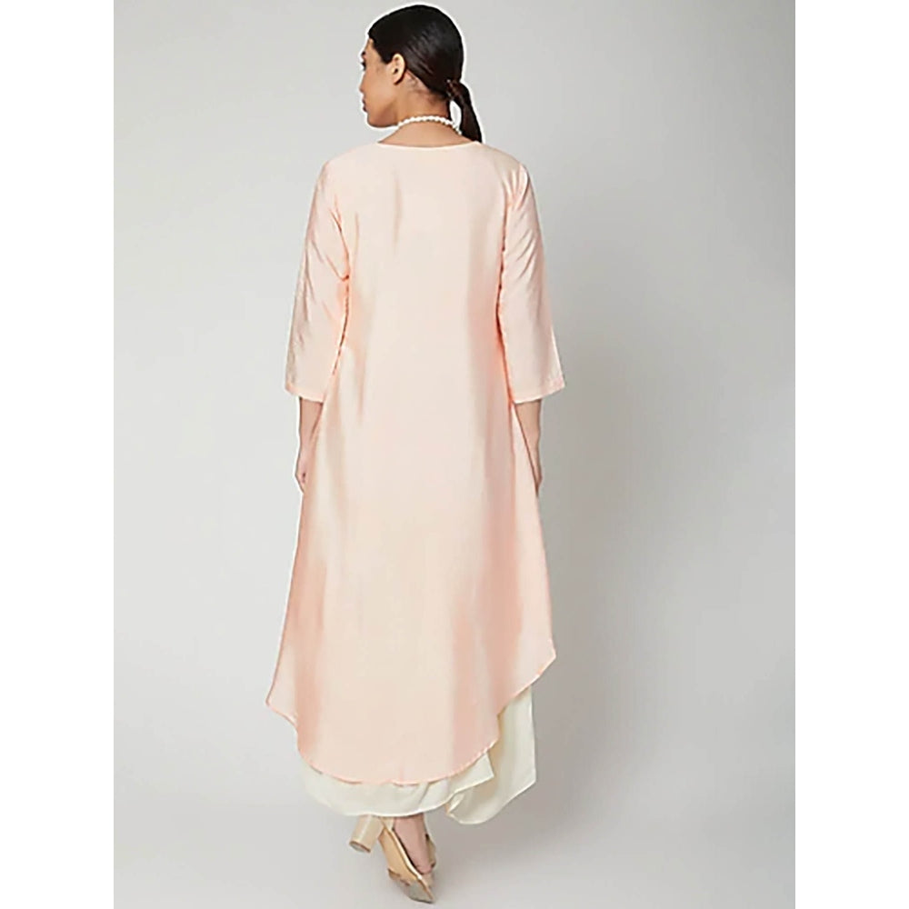 Bohame Peach Dream Dress With Necklace (Set of 2)