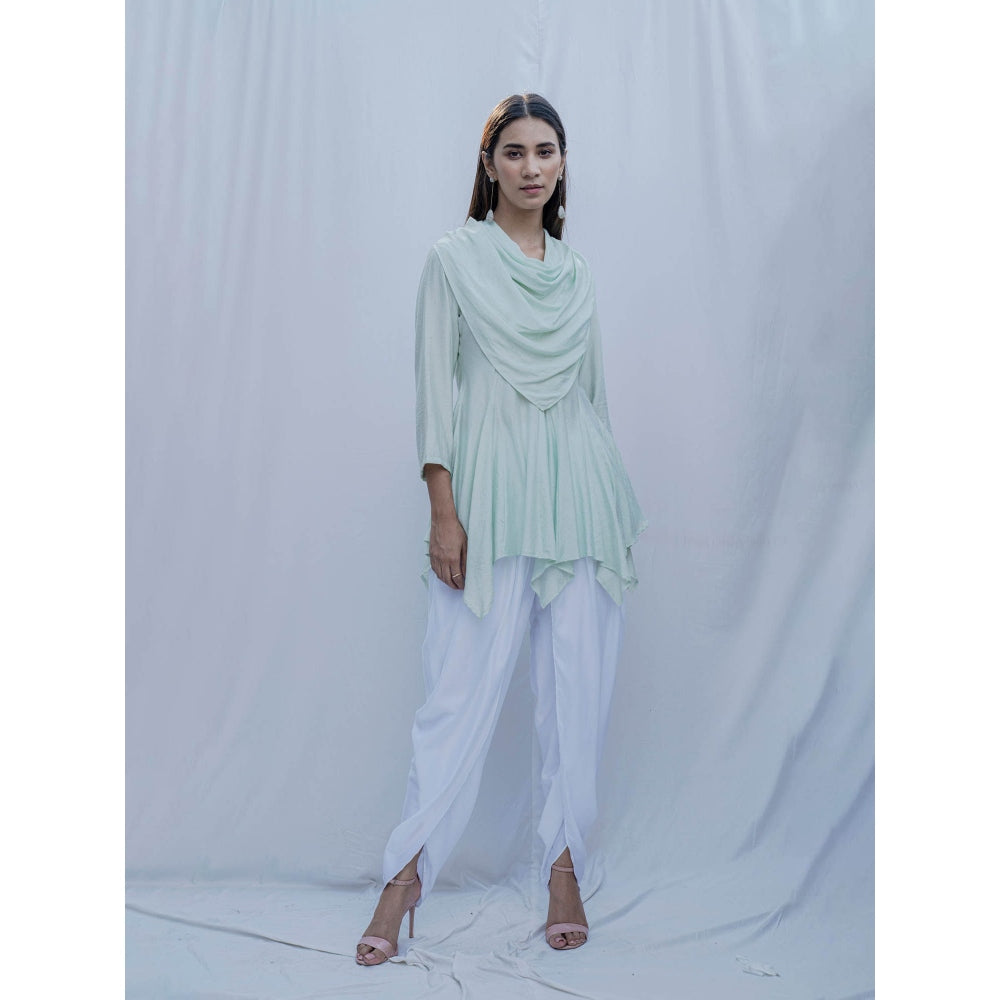 Bohame Green Dream Cowl Top