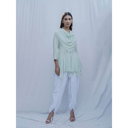 Bohame Green Dream Cowl Top