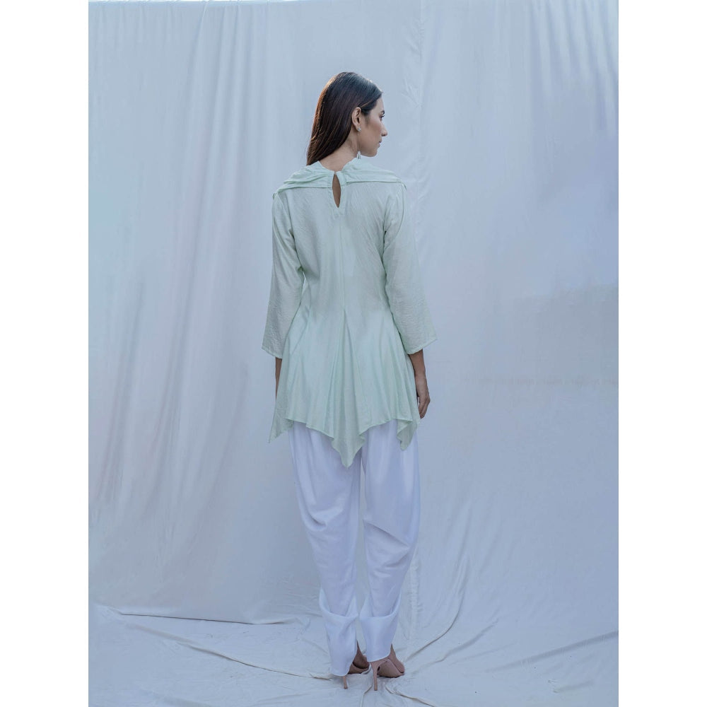 Bohame Green Dream Cowl Top
