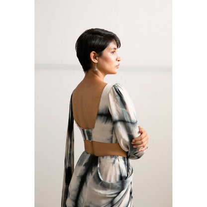 Bohame Irina Saree With Stitched Blouse