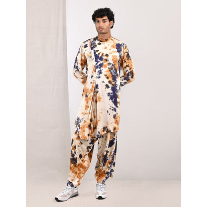 Bohame Arlo Blue and Mustard Kurta-Salwar (Set of 2)