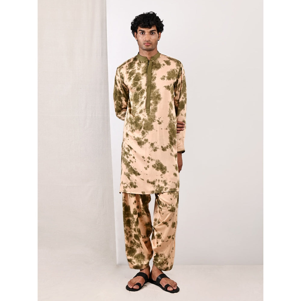 Bohame Bryn Tie Dye Jacket and Kurta (Set of 3)