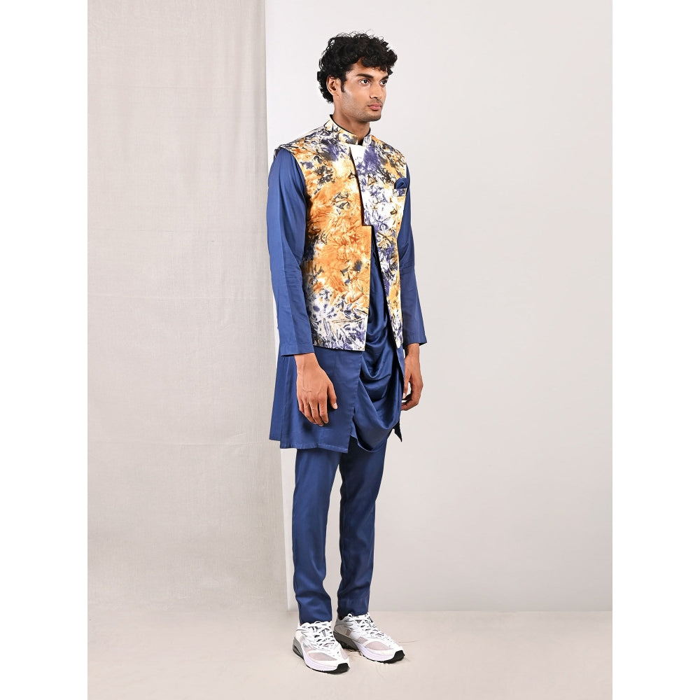 Bohame Ivor Tie Dye Cowl Kurta and Jacket (Set of 3)