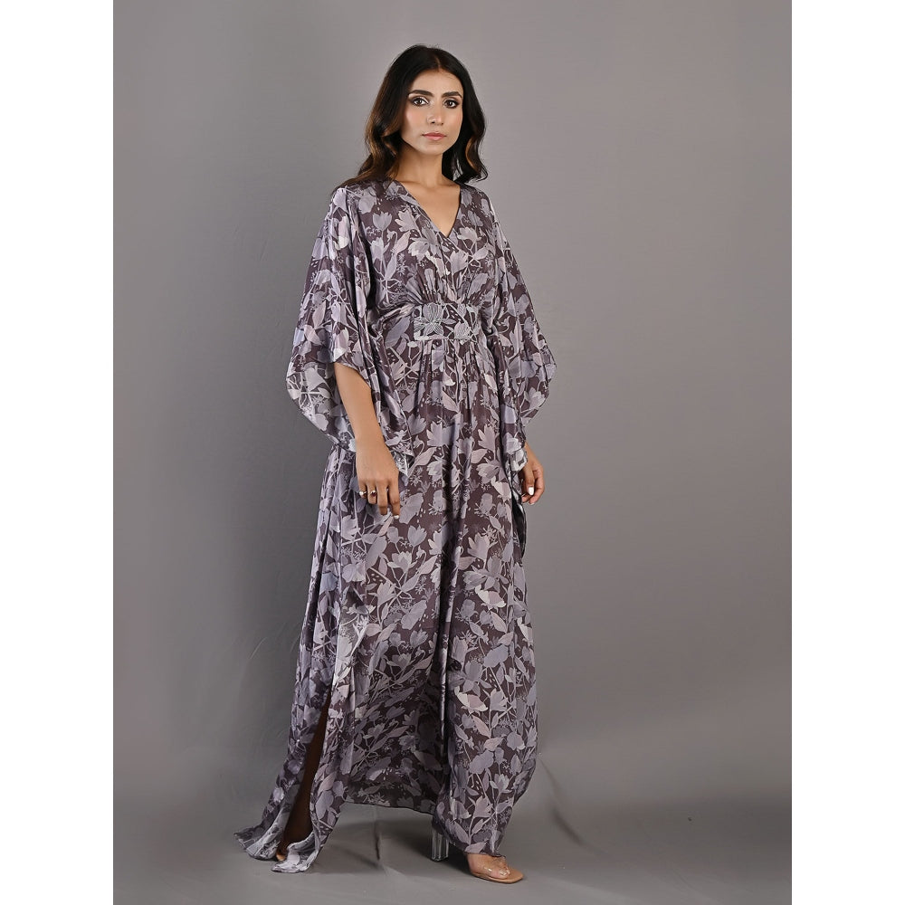 Bohame Chrystana Purple & Mauve Kaftan