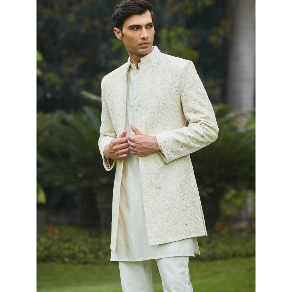 Bohame Itvara - Chikankari Open Kurta (Set of 3)