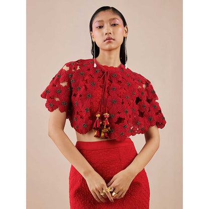 CHANDRIMA Red Poppy Cape