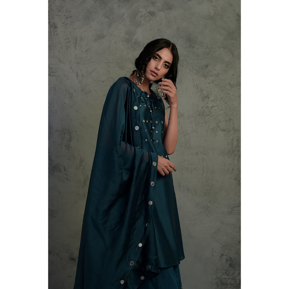 Charkhee Chanderi Sleeveless Kurta Set - (Set of 3)