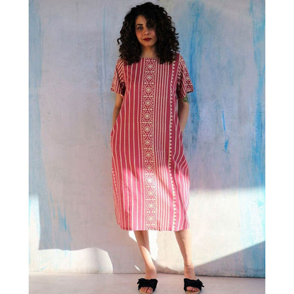 Chidiyaa Pink Cotton Dress