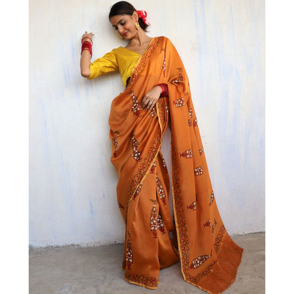Chidiyaa Asmita Roshni Saree with Unstitched Blouse