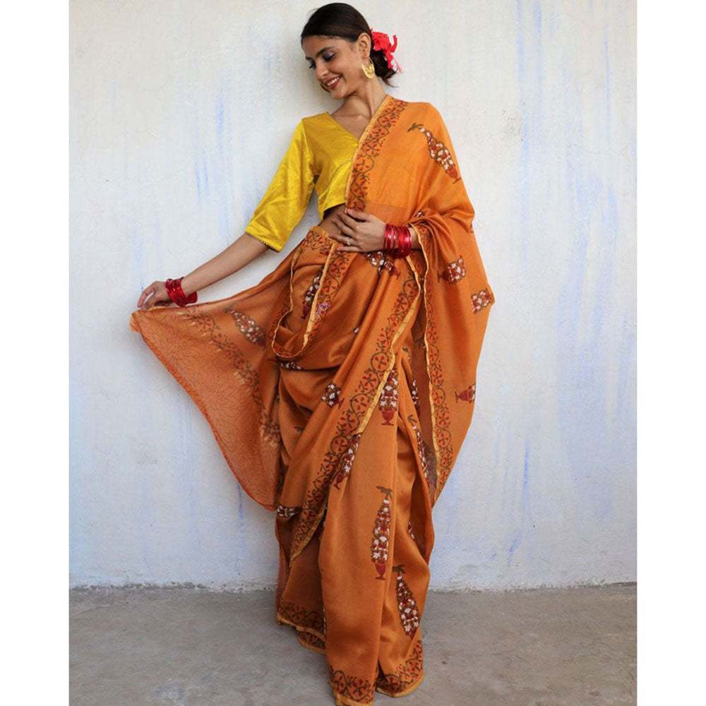 Chidiyaa Asmita Roshni Saree with Unstitched Blouse