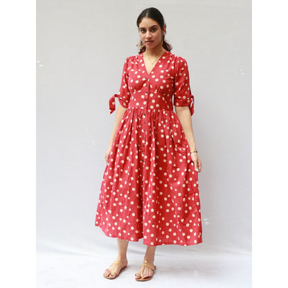 Chidiyaa Lola Cotton Dress - Polka
