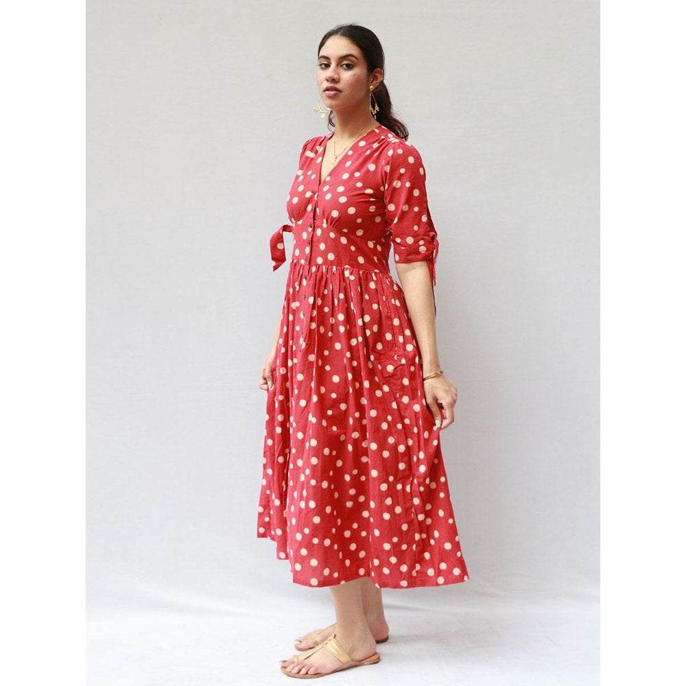 Chidiyaa Lola Cotton Dress - Polka