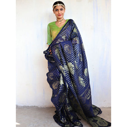 Chidiyaa Pushpa Jamdani Saree Shringaar with Unstitched Blouse
