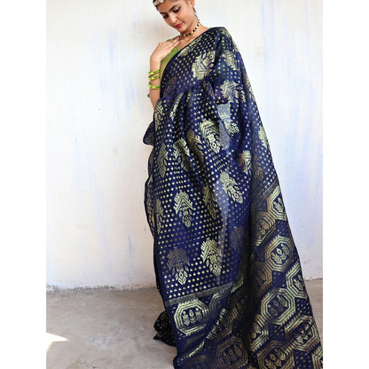 Chidiyaa Pushpa Jamdani Saree Shringaar with Unstitched Blouse