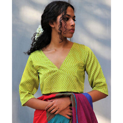 Chidiyaa Birva Mashru Silk Blouse
