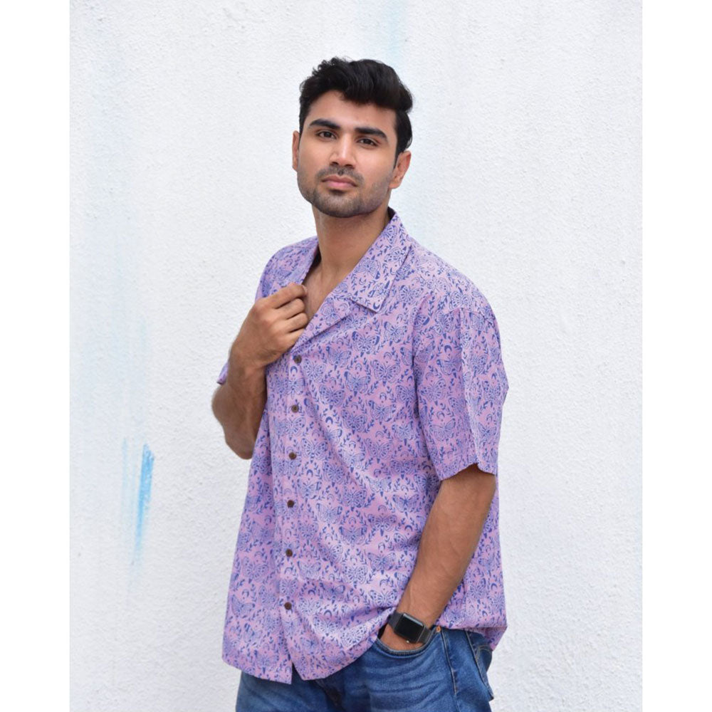Chidiyaa Jilibi Butterfly Breeze Hand Block Printed Pure Cotton Shirt