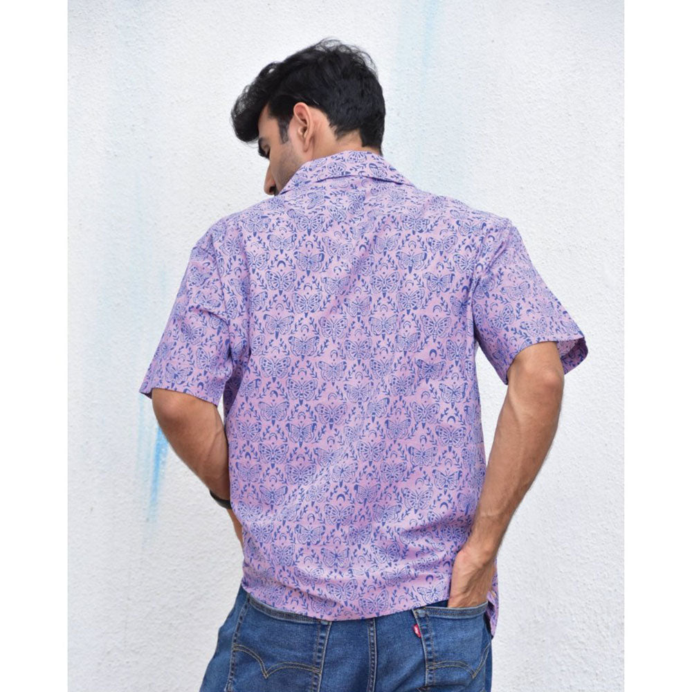 Chidiyaa Jilibi Butterfly Breeze Hand Block Printed Pure Cotton Shirt