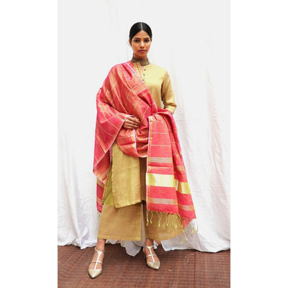 Chidiyaa Parijata Handwoven Cotton Zari Dupatta