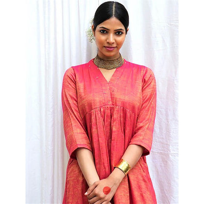 Chidiyaa Shyama Handwoven Cotton Zari Kurta & Palazzo (Set of 2)