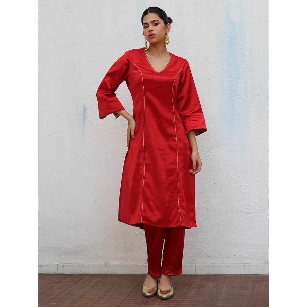 Chidiyaa Sufiyana Ishq Mashru Silk Kurta & Pant (Set of 2)