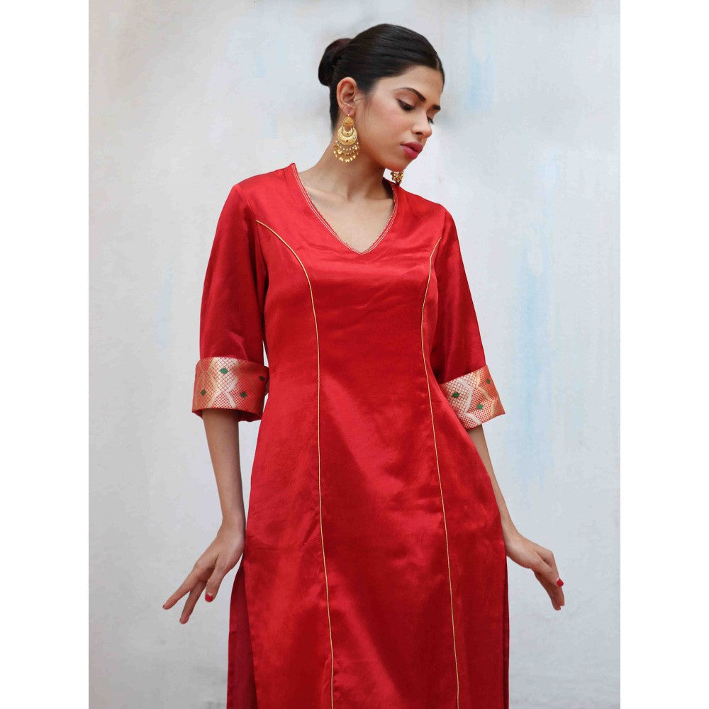 Chidiyaa Sufiyana Ishq Mashru Silk Kurta & Pant (Set of 2)