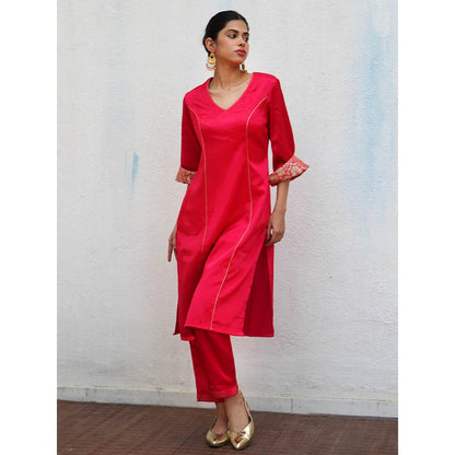 Chidiyaa Sufiyana Ulfat Mashru Silk Kurta & Pant (Set of 2)