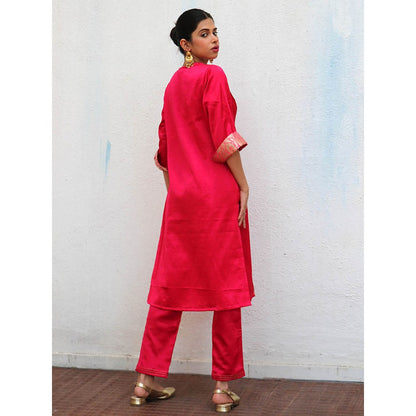 Chidiyaa Sufiyana Ulfat Mashru Silk Kurta & Pant (Set of 2)
