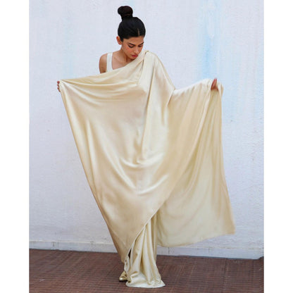 Chidiyaa Cream Zarna Modal Silk Saree