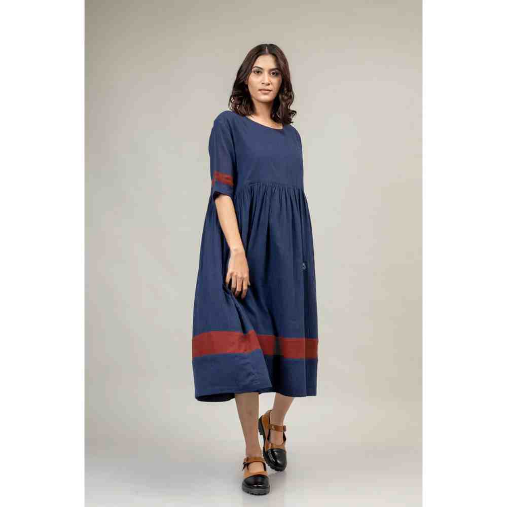 Doodlage Blue Gathered Dress