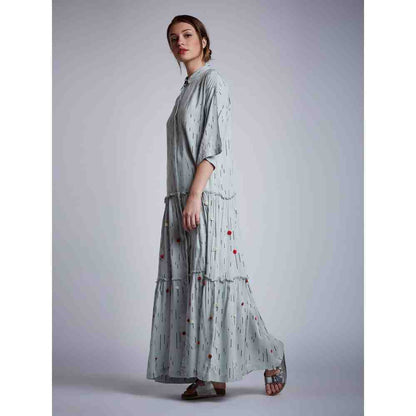 Doodlage 3 Layer Dress With Floral Embroidery