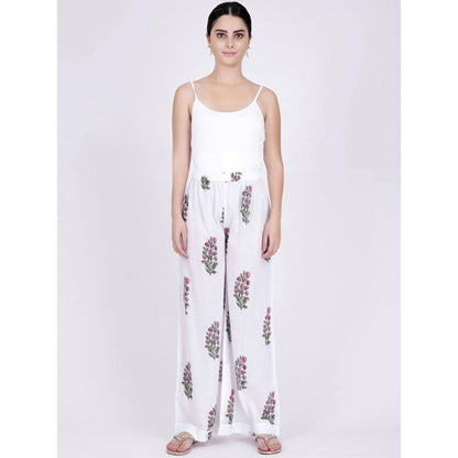 First Resort by Ramola Bachchan White Floral Coordinate (Set of 2)