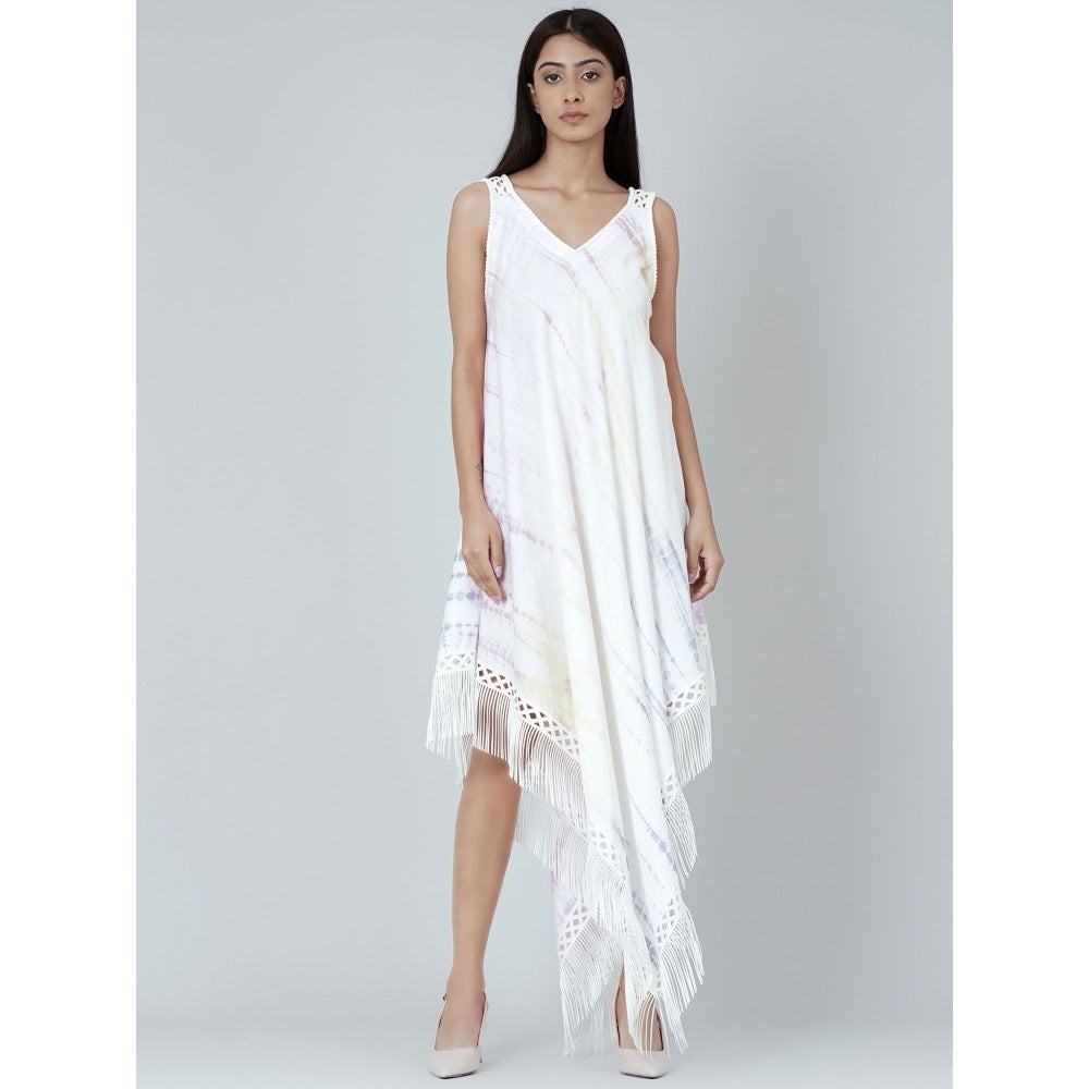 First Resort by Ramola Bachchan Multicoloured Tie-Dye Handkerchief Dress