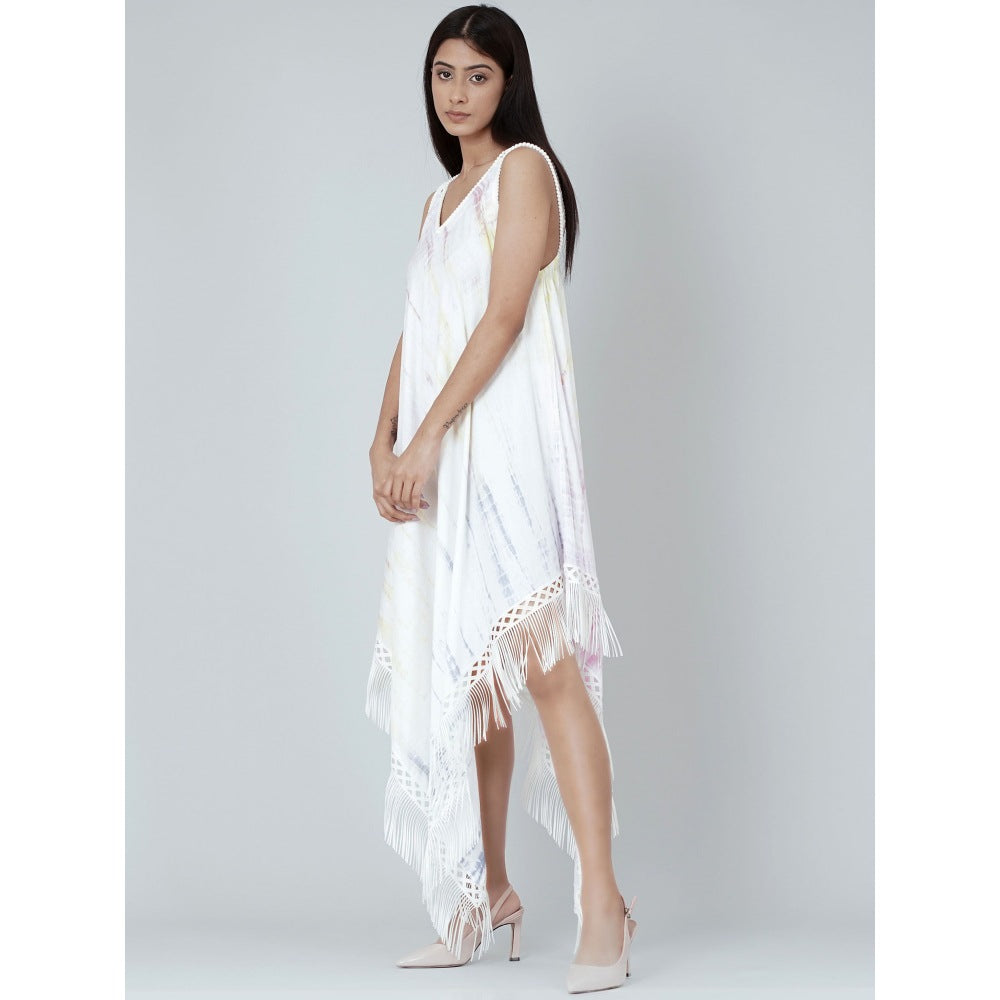 First Resort by Ramola Bachchan Multicoloured Tie-Dye Handkerchief Dress