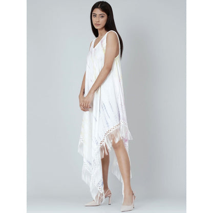 First Resort by Ramola Bachchan Multicoloured Tie-Dye Handkerchief Dress