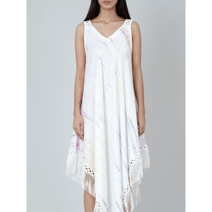First Resort by Ramola Bachchan Multicoloured Tie-Dye Handkerchief Dress