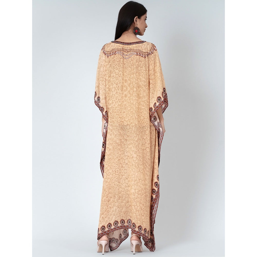 First Resort by Ramola Bachchan Yellow Pearl Full Length Kaftan