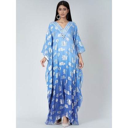 First Resort by Ramola Bachchan Blue Ombre Full Length Kaftan