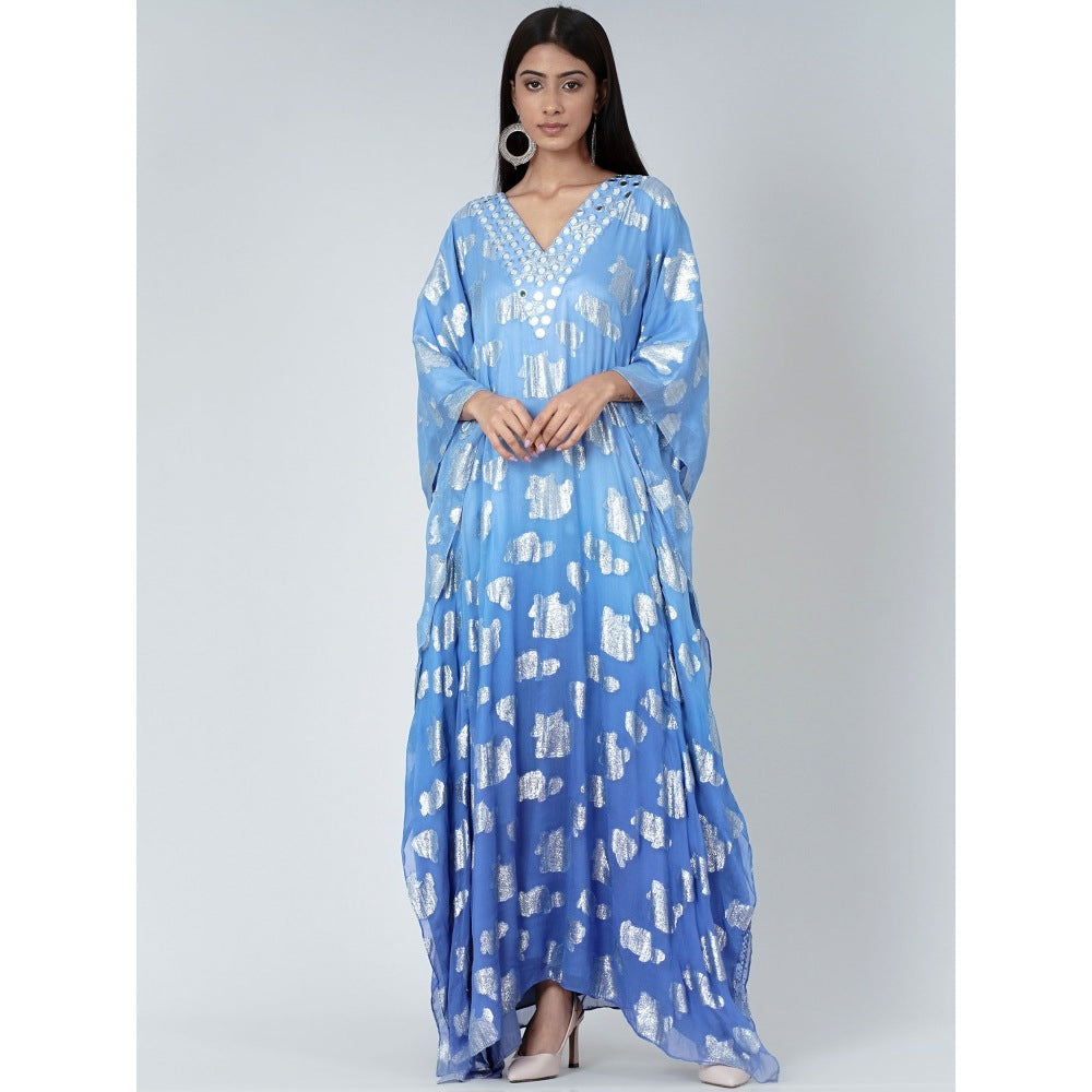 First Resort by Ramola Bachchan Blue Ombre Full Length Kaftan