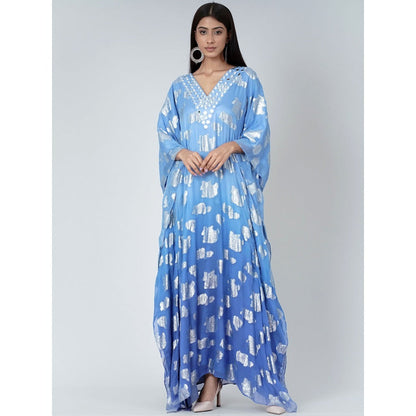 First Resort by Ramola Bachchan Blue Ombre Full Length Kaftan