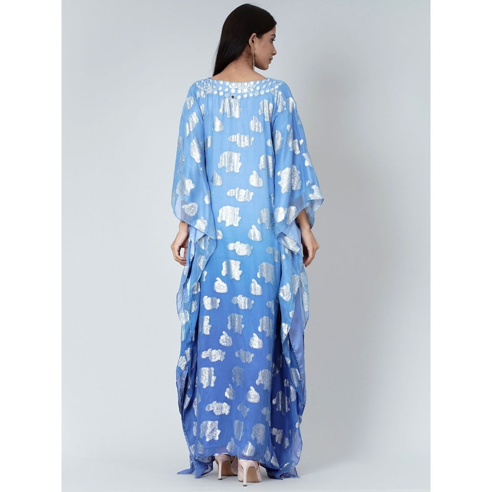 First Resort by Ramola Bachchan Blue Ombre Full Length Kaftan