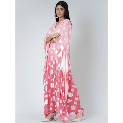 First Resort by Ramola Bachchan Rose Pink Ombre Full Length Kaftan
