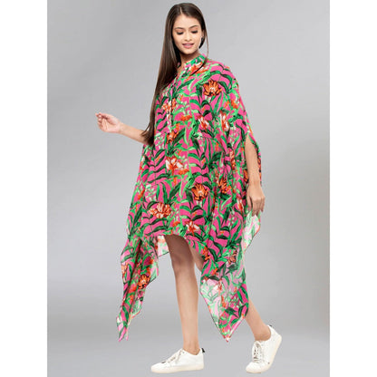 First Resort by Ramola Bachchan Pink Tropical Print Tunic