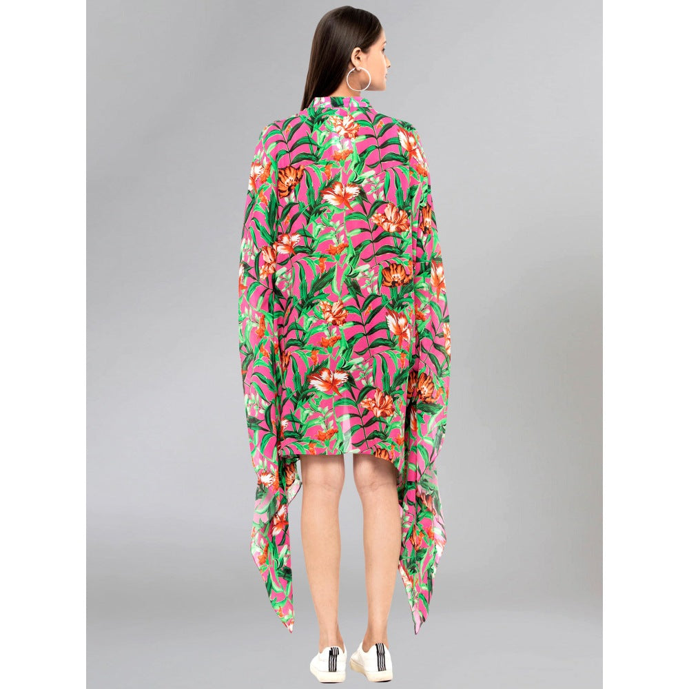 First Resort by Ramola Bachchan Pink Tropical Print Tunic