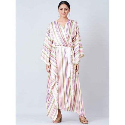 First Resort by Ramola Bachchan Pink Full Length Cover-Up (Set of 2)